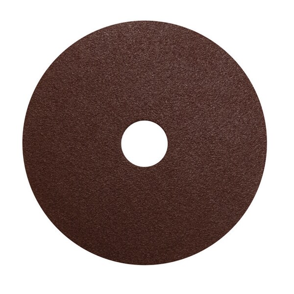 Century Drill And Tool Resin Fiber Disc 5" Diameter 80 Grit 7/8" Arbor 25 000 Safe Rpm 75908